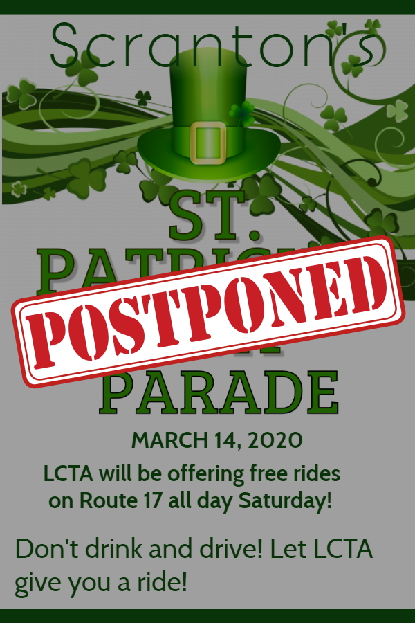 Scranton's St. Patrick's Day Parade has been indefinitely postponed. 